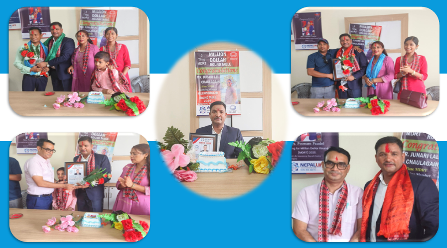 नेपाल लाइफका जुहारी लाल चौलागाई लगातार तेस्रो पटक एमडिआरटी बन्न सफल, सिओटी बन्ने लक्ष्यका साथ अगाडी बढ्दै